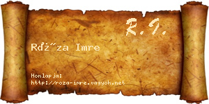 Róza Imre névjegykártya